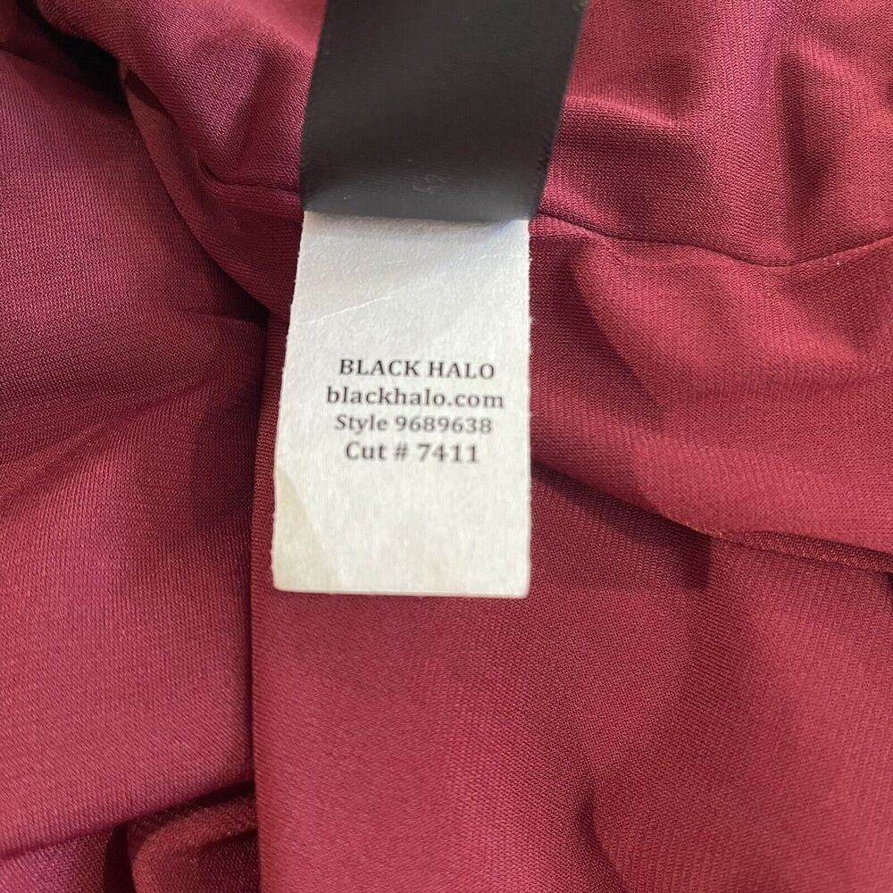 Black Halo Bowery Sequined Sheath Dress Size 2 Red Pinot Noir 2010s Formal NWT - Picture 11 of 12
